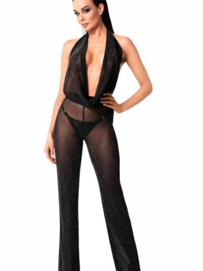 F350 Bodystocking mit Wasserfallausschnitt von Noir Handmade